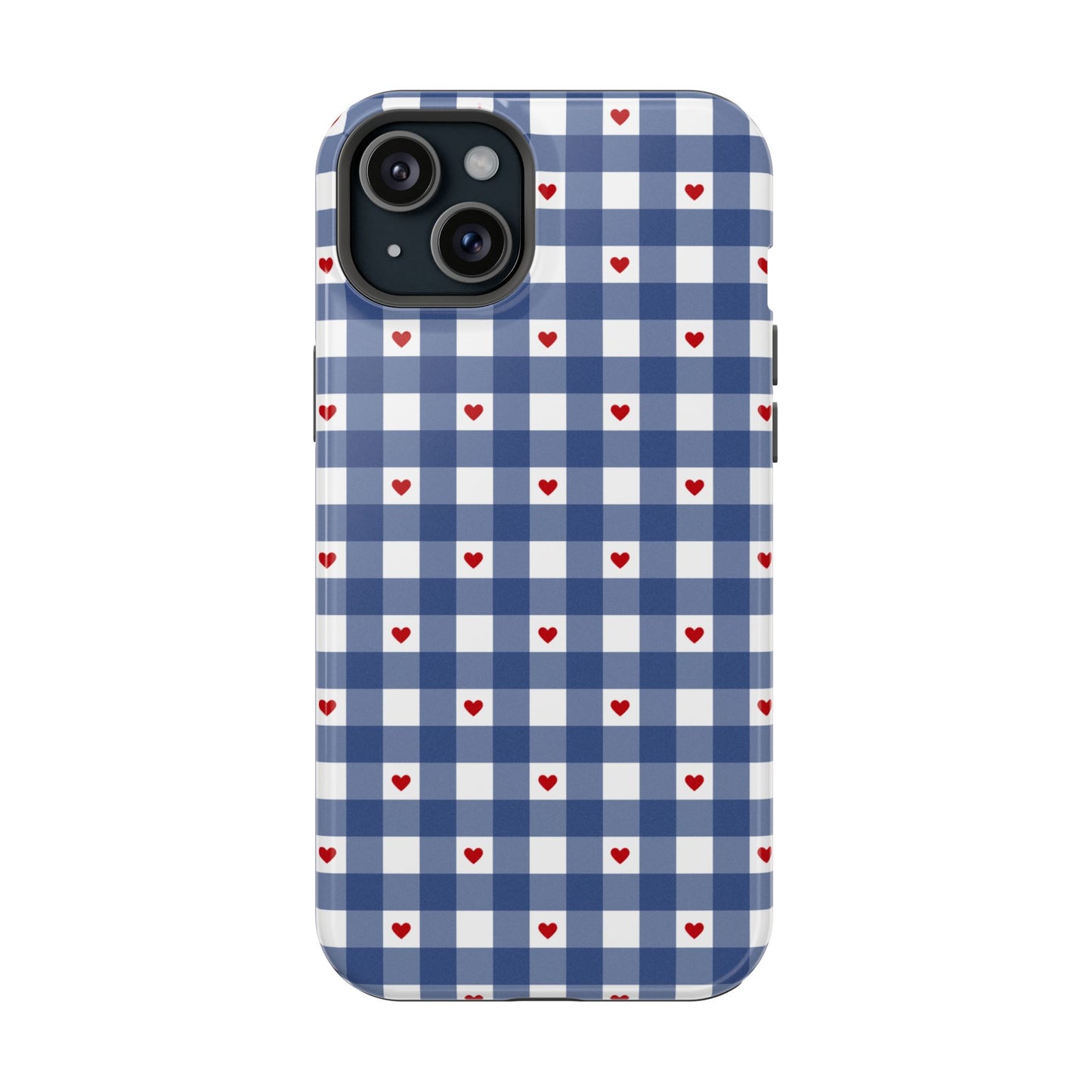 Red Picnic Hearts Gingham MagSafe Case