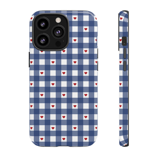 Red Picnic Hearts Gingham Case