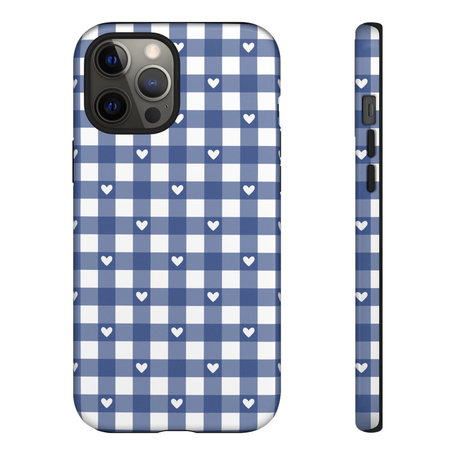 Blue Picnic Hearts Gingham Case