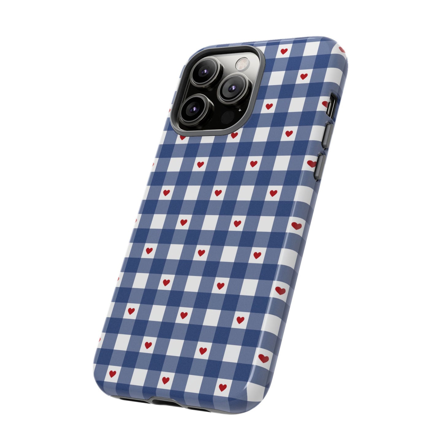 Red Picnic Hearts Gingham Case