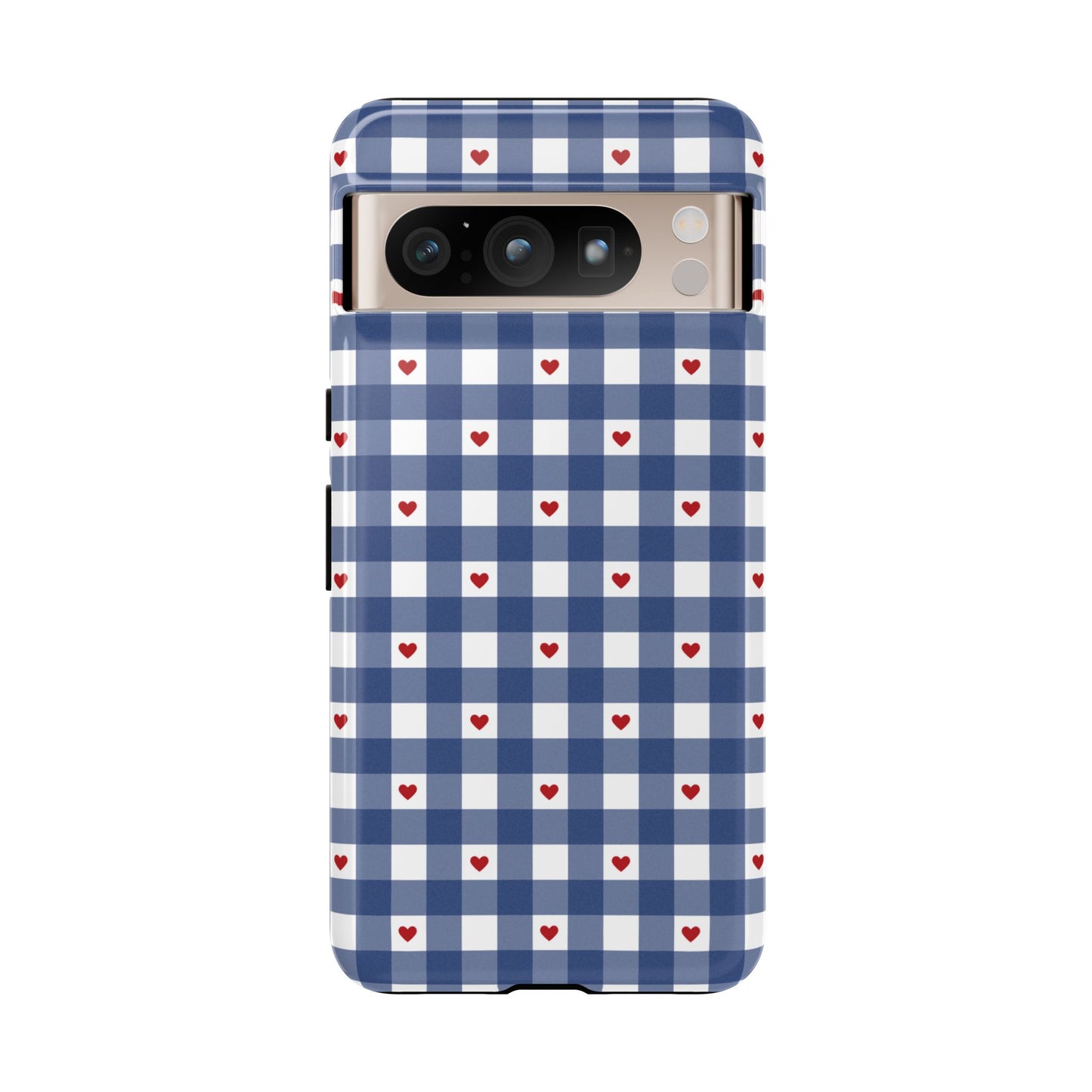 Red Picnic Hearts Gingham Case