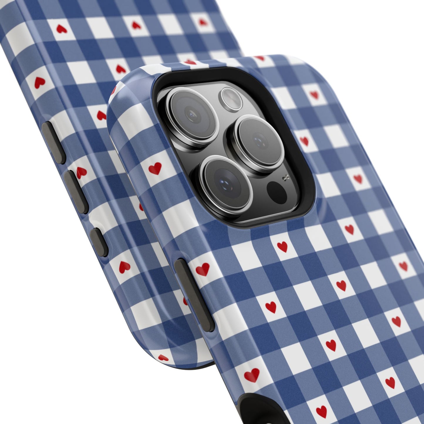 Red Picnic Hearts Gingham MagSafe Case