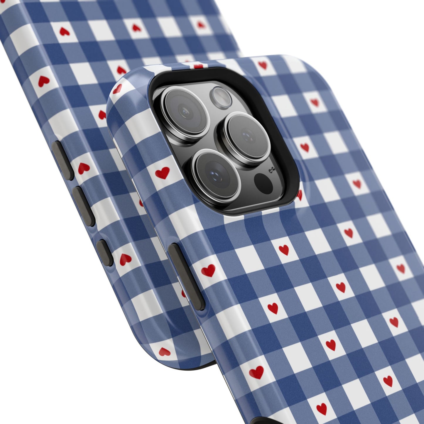 Red Picnic Hearts Gingham MagSafe Case