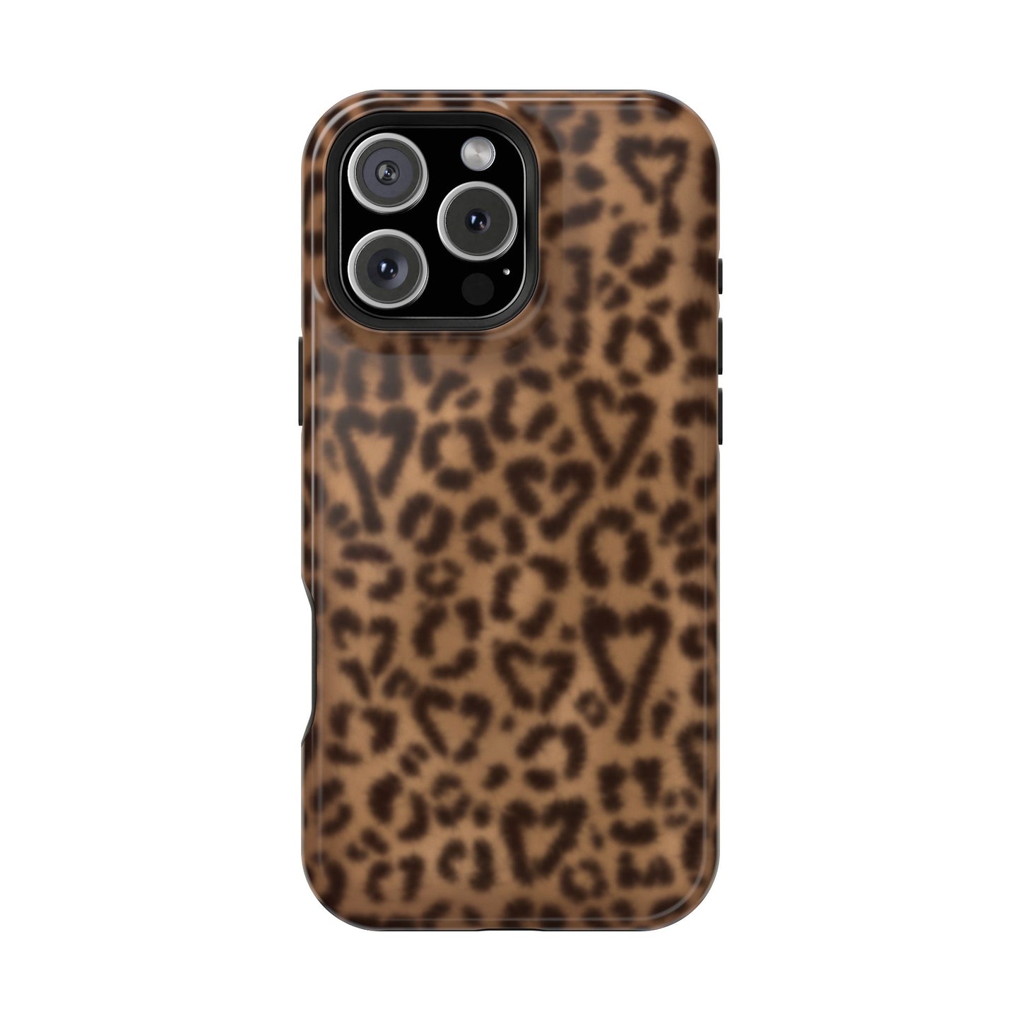 Leopard Hearts MagSafe Phone Case