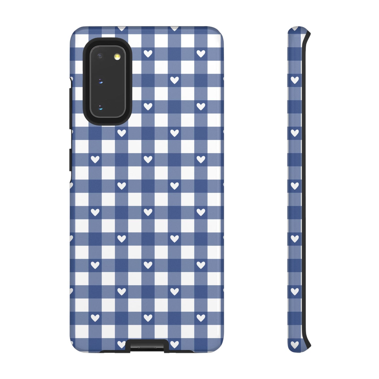 Blue Picnic Hearts Gingham Case