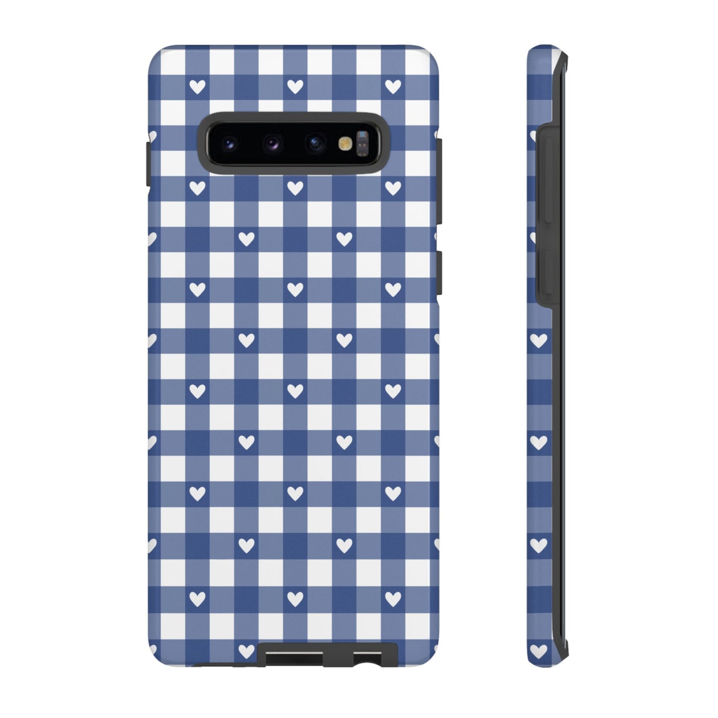 Blue Picnic Hearts Gingham Case