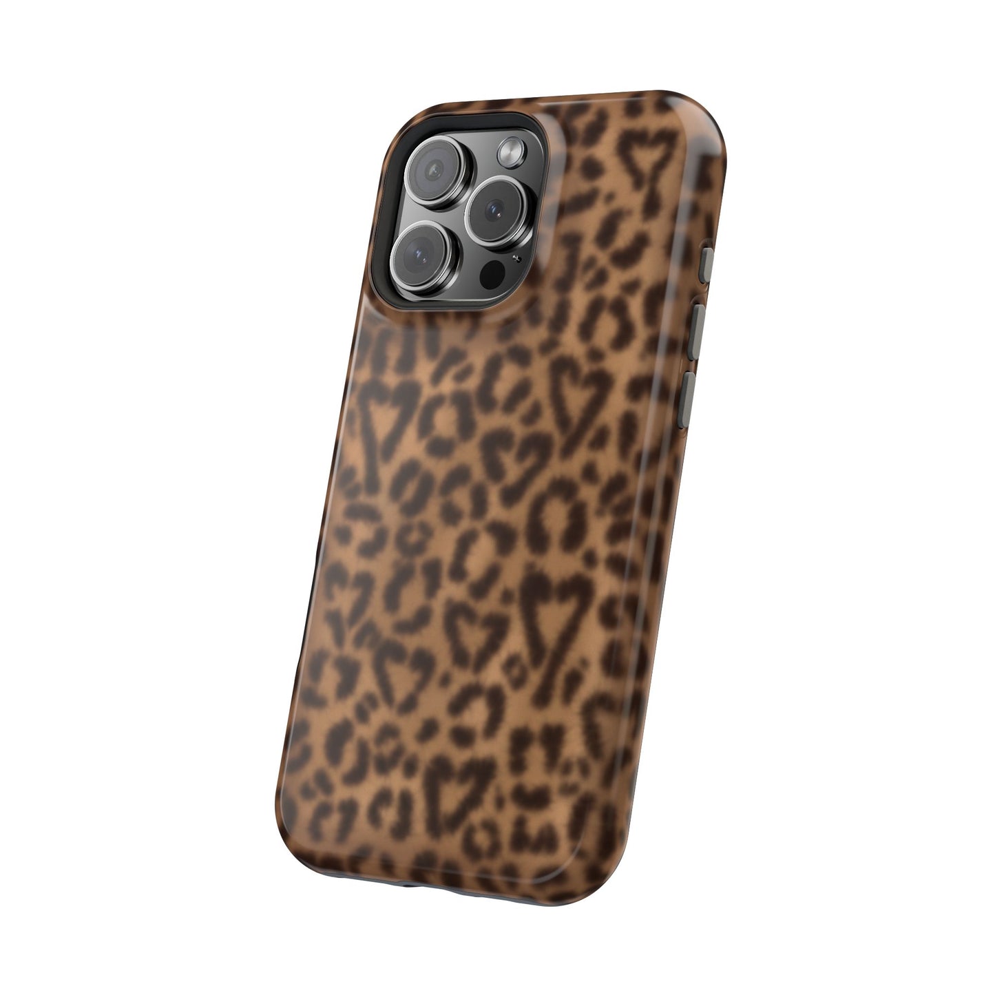 Leopard Hearts MagSafe Phone Case