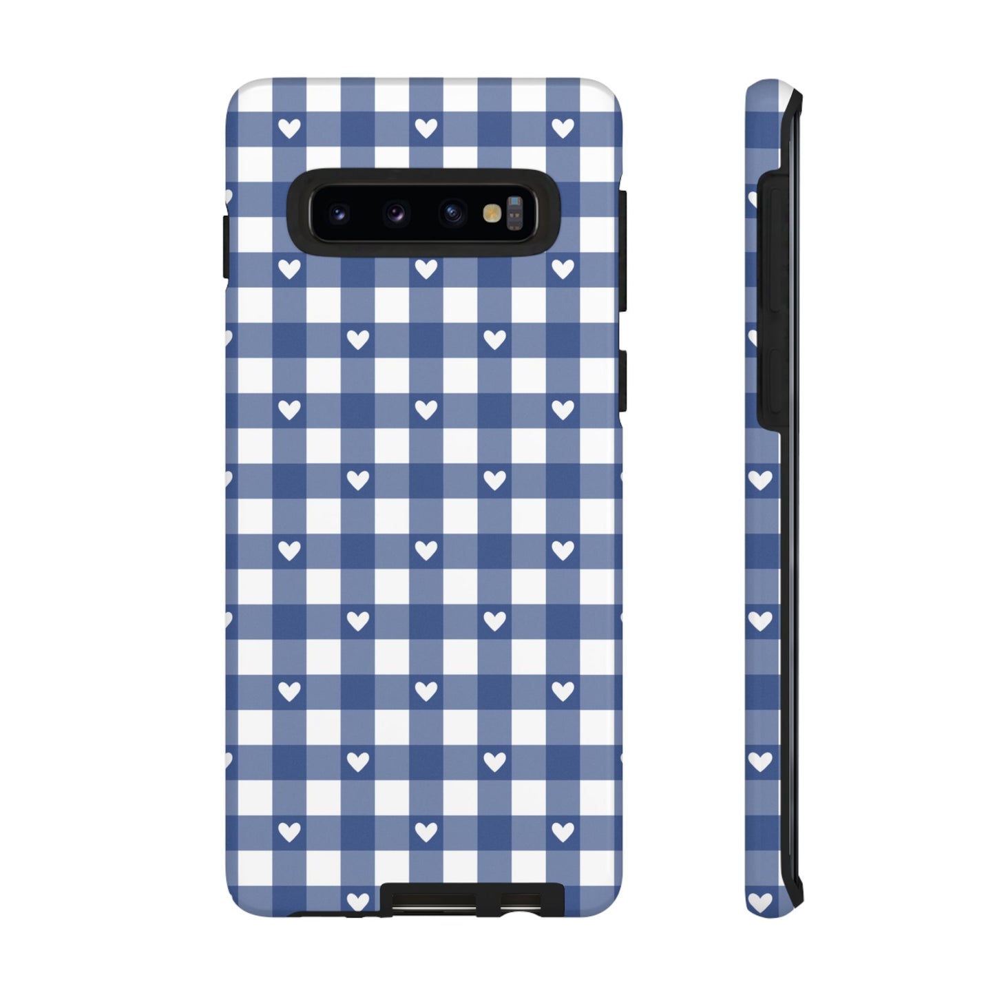 Blue Picnic Hearts Gingham Case