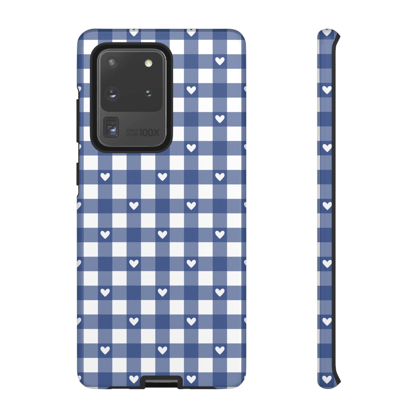 Blue Picnic Hearts Gingham Case