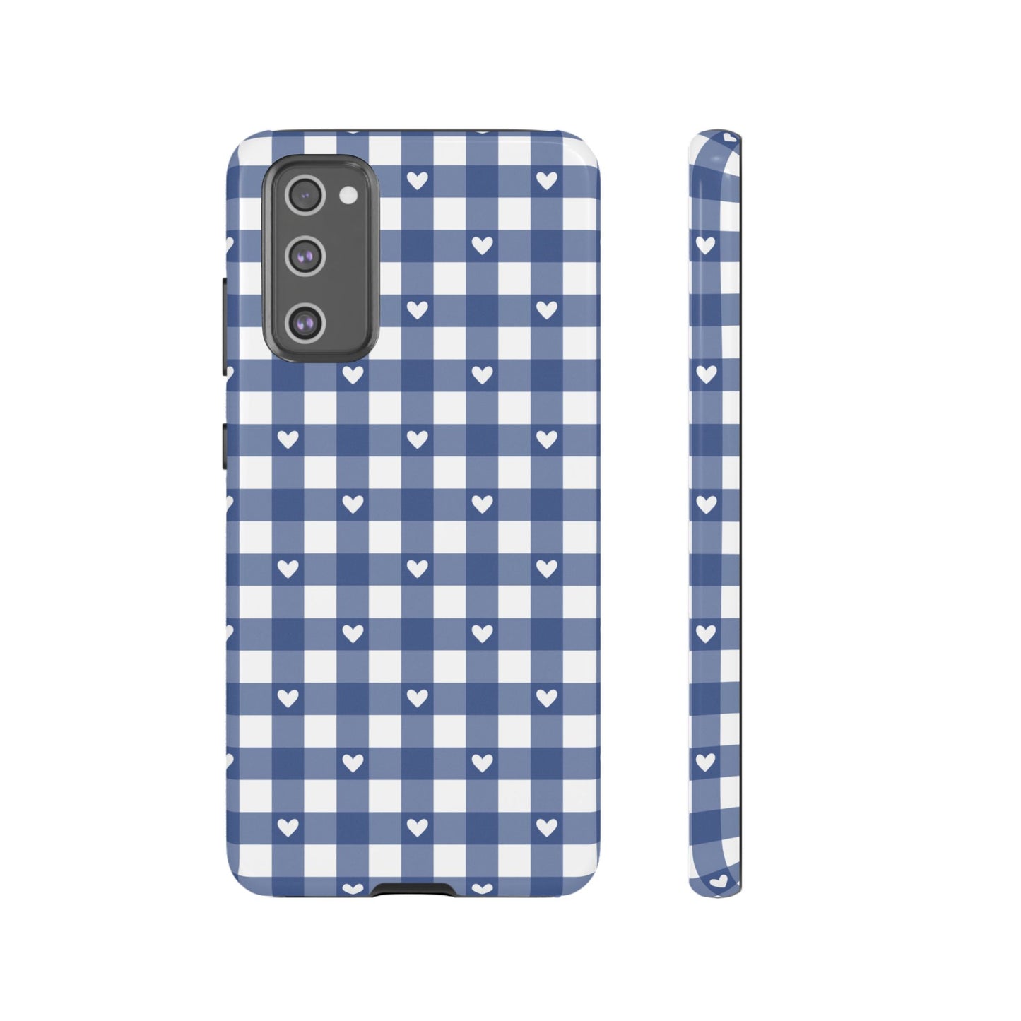 Blue Picnic Hearts Gingham Case