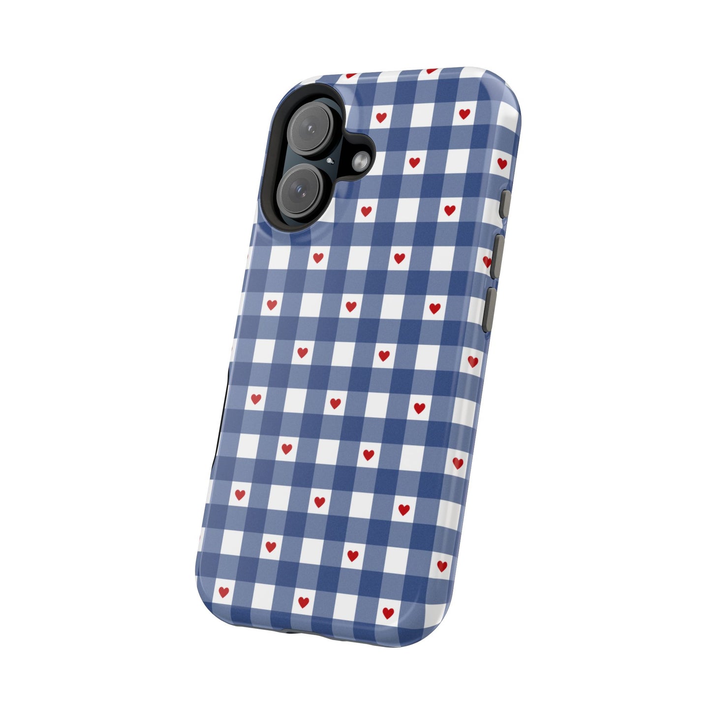 Red Picnic Hearts Gingham MagSafe Case