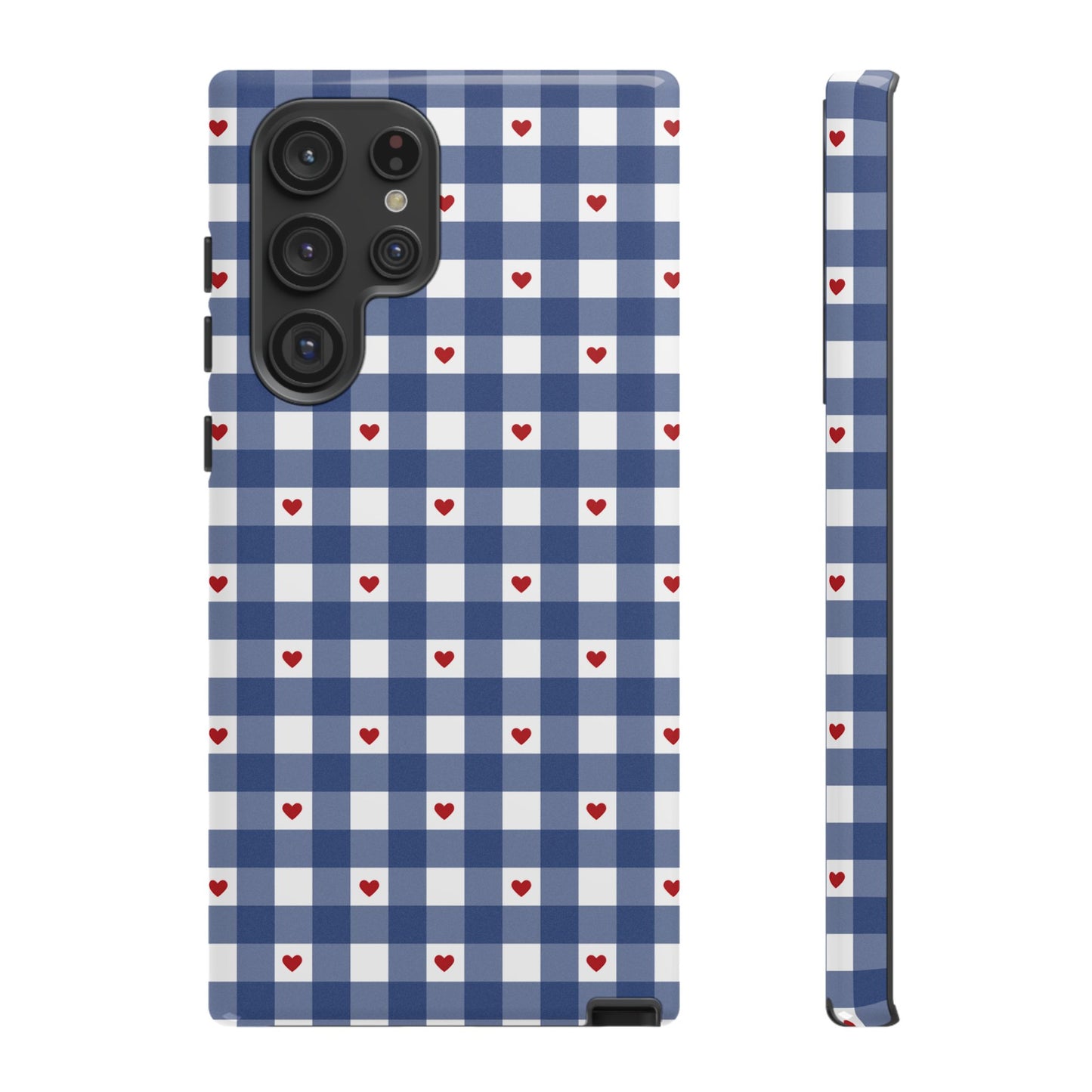 Red Picnic Hearts Gingham Case