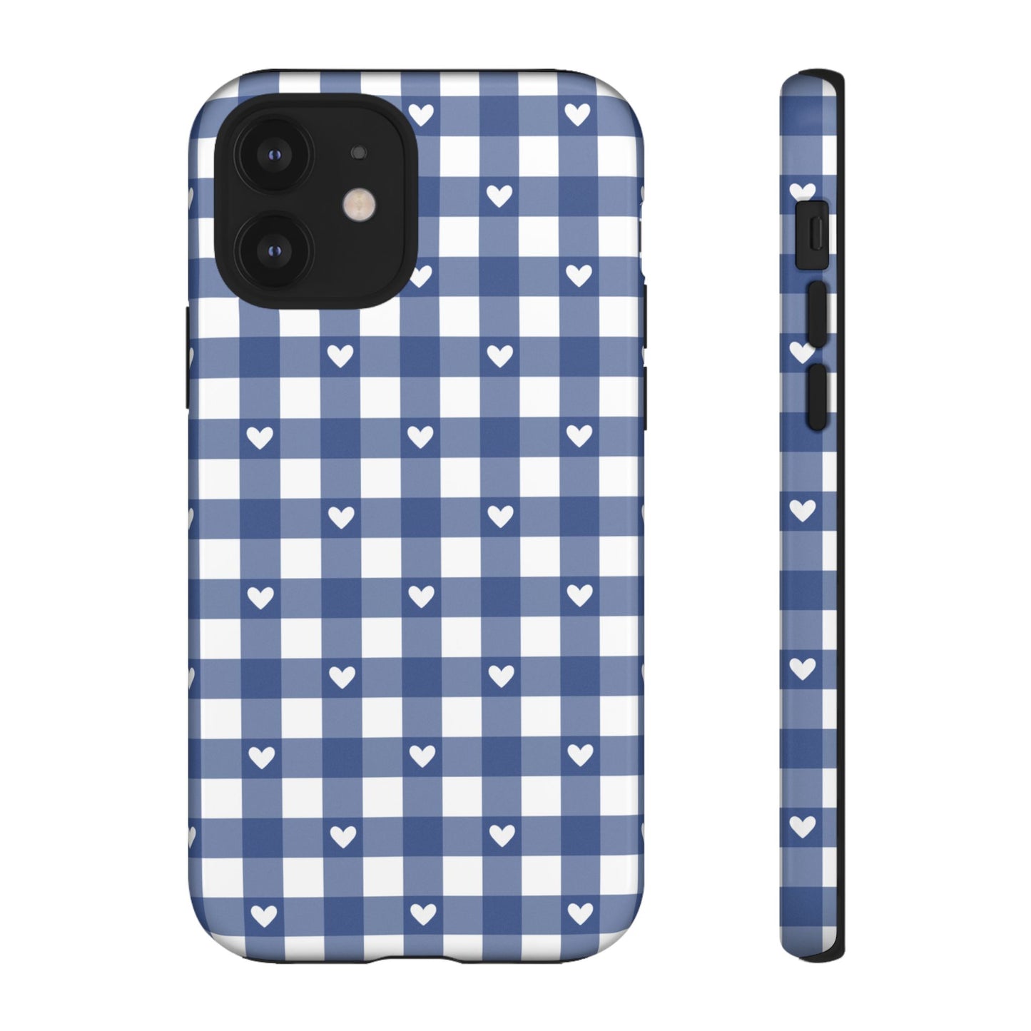 Blue Picnic Hearts Gingham Case