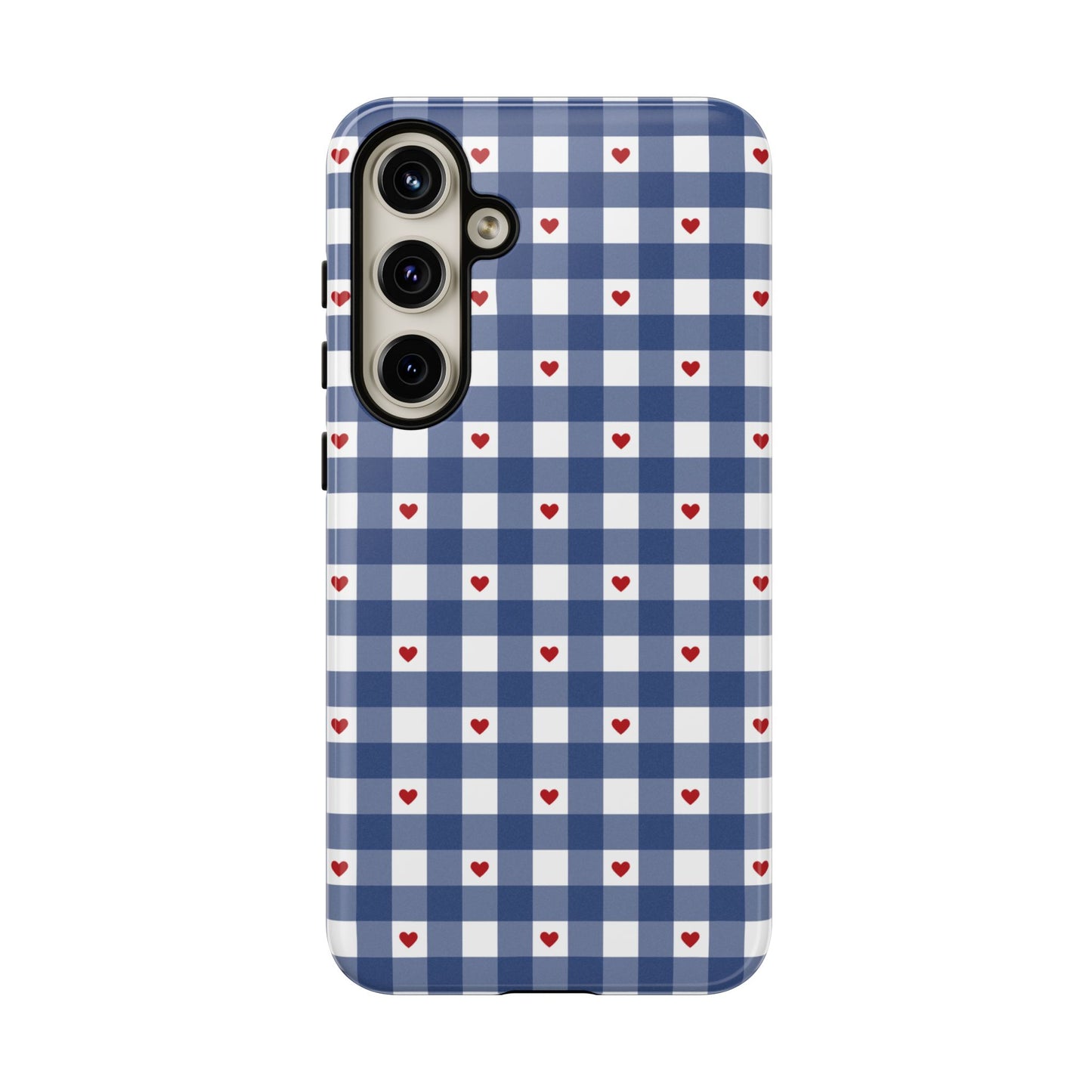 Red Picnic Hearts Gingham Case