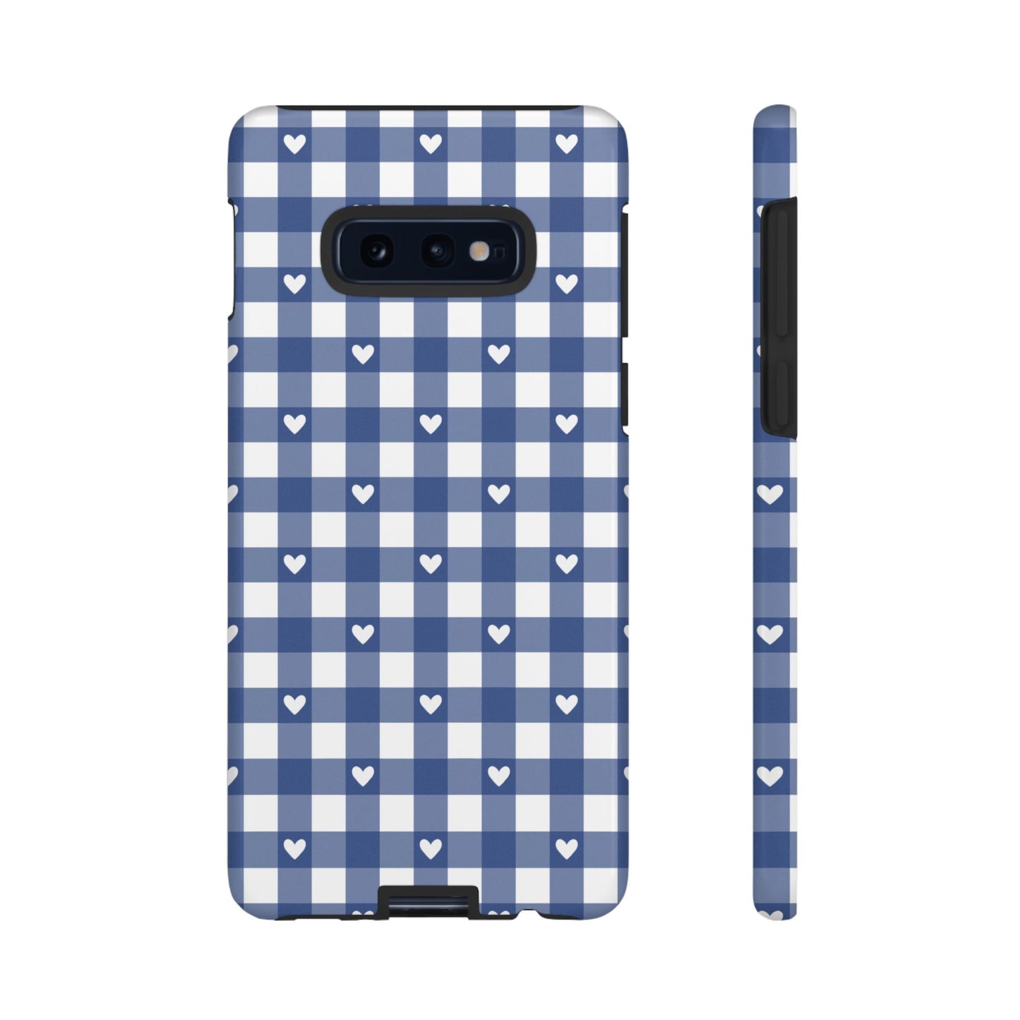 Blue Picnic Hearts Gingham Case