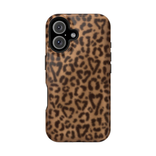 Leopard Hearts MagSafe Phone Case