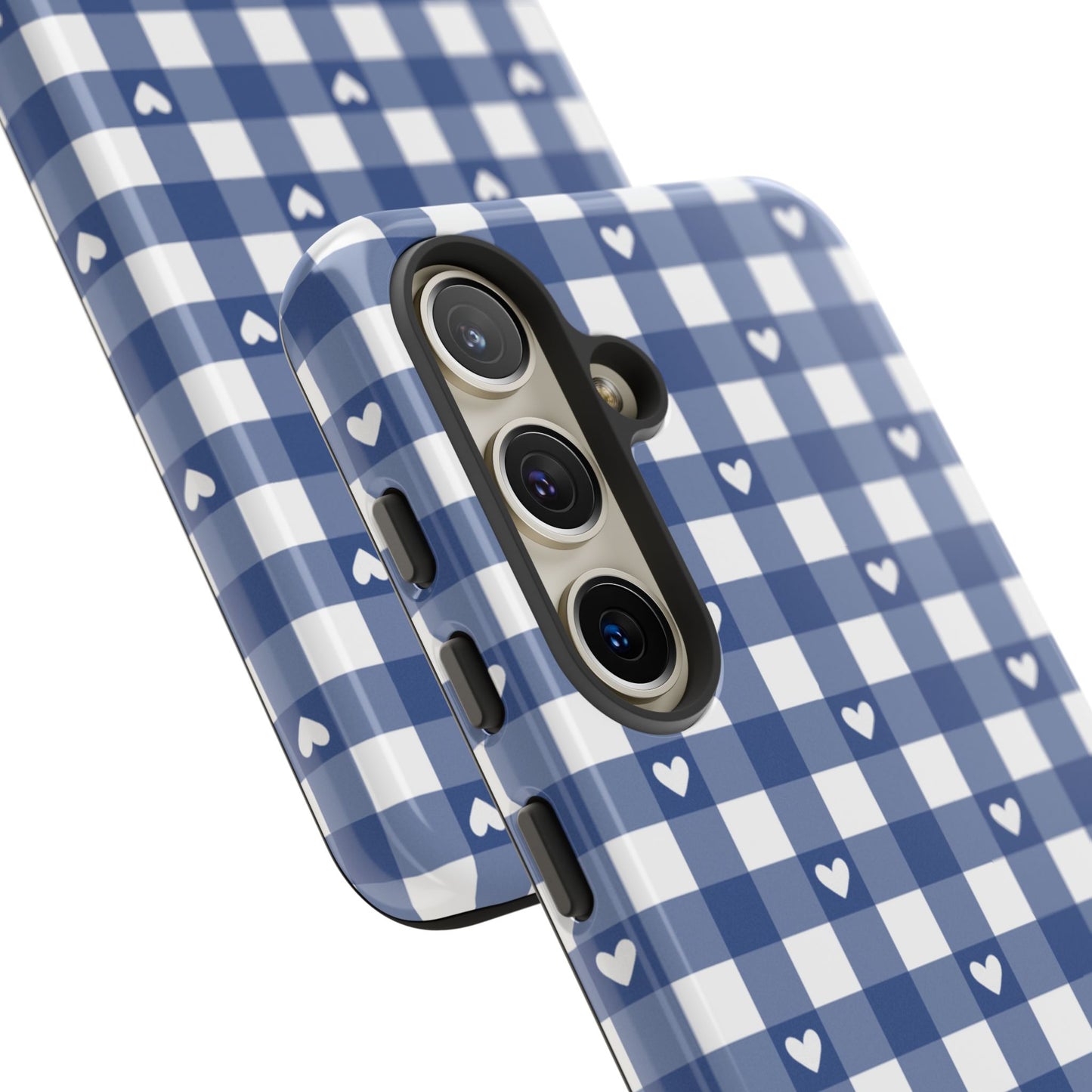 Blue Picnic Hearts Gingham Case