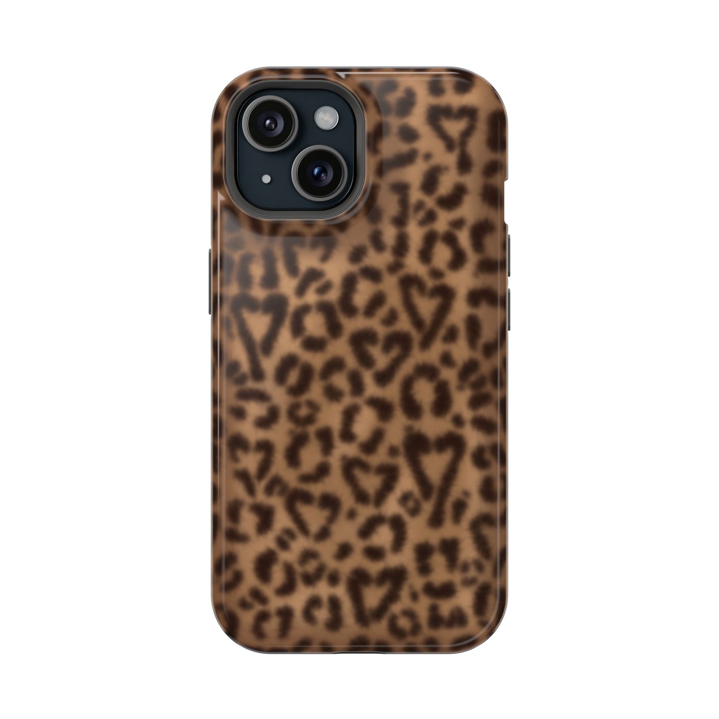 Leopard Hearts MagSafe Phone Case