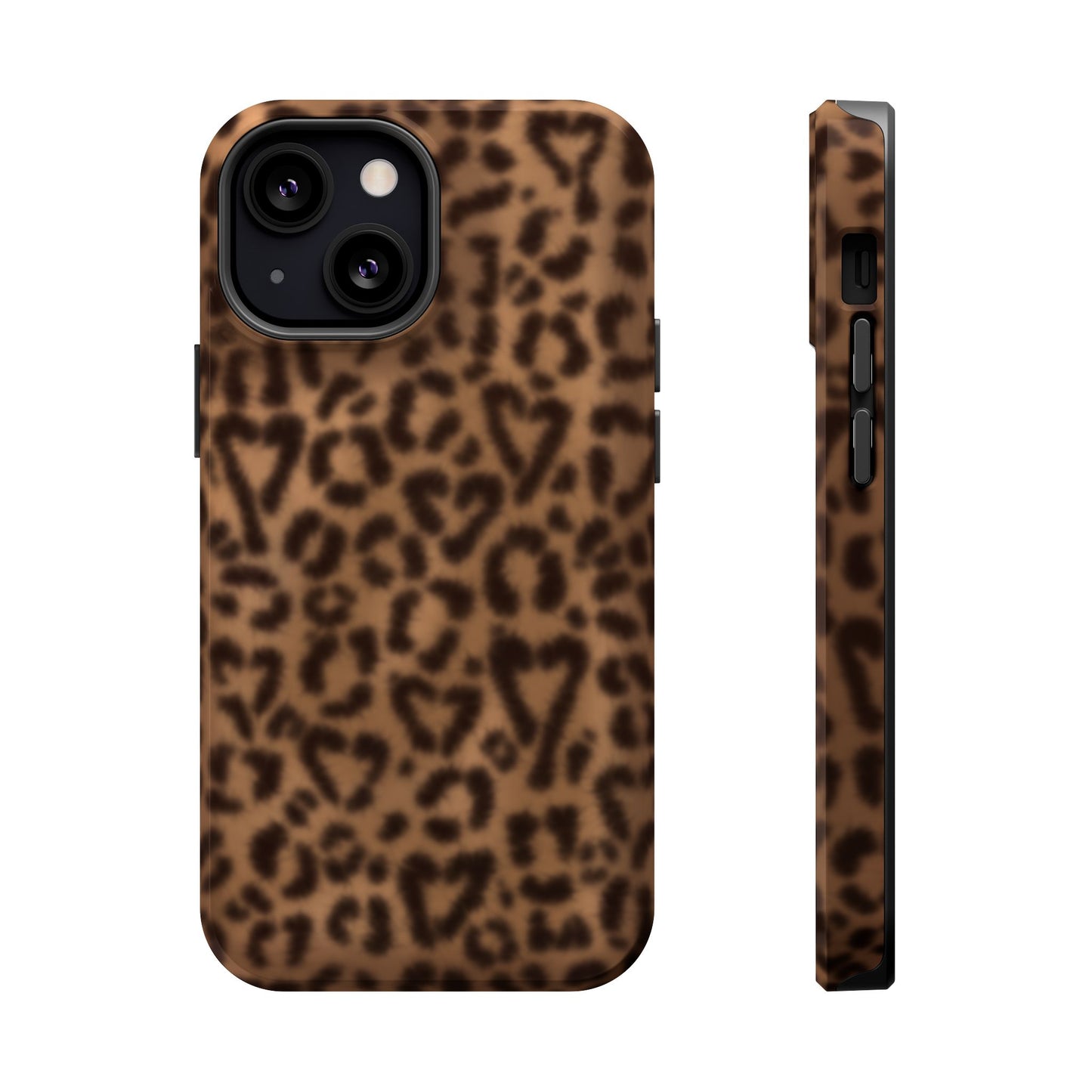 Leopard Hearts MagSafe Phone Case