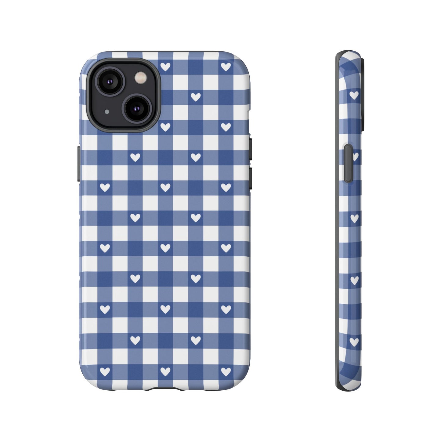 Blue Picnic Hearts Gingham Case