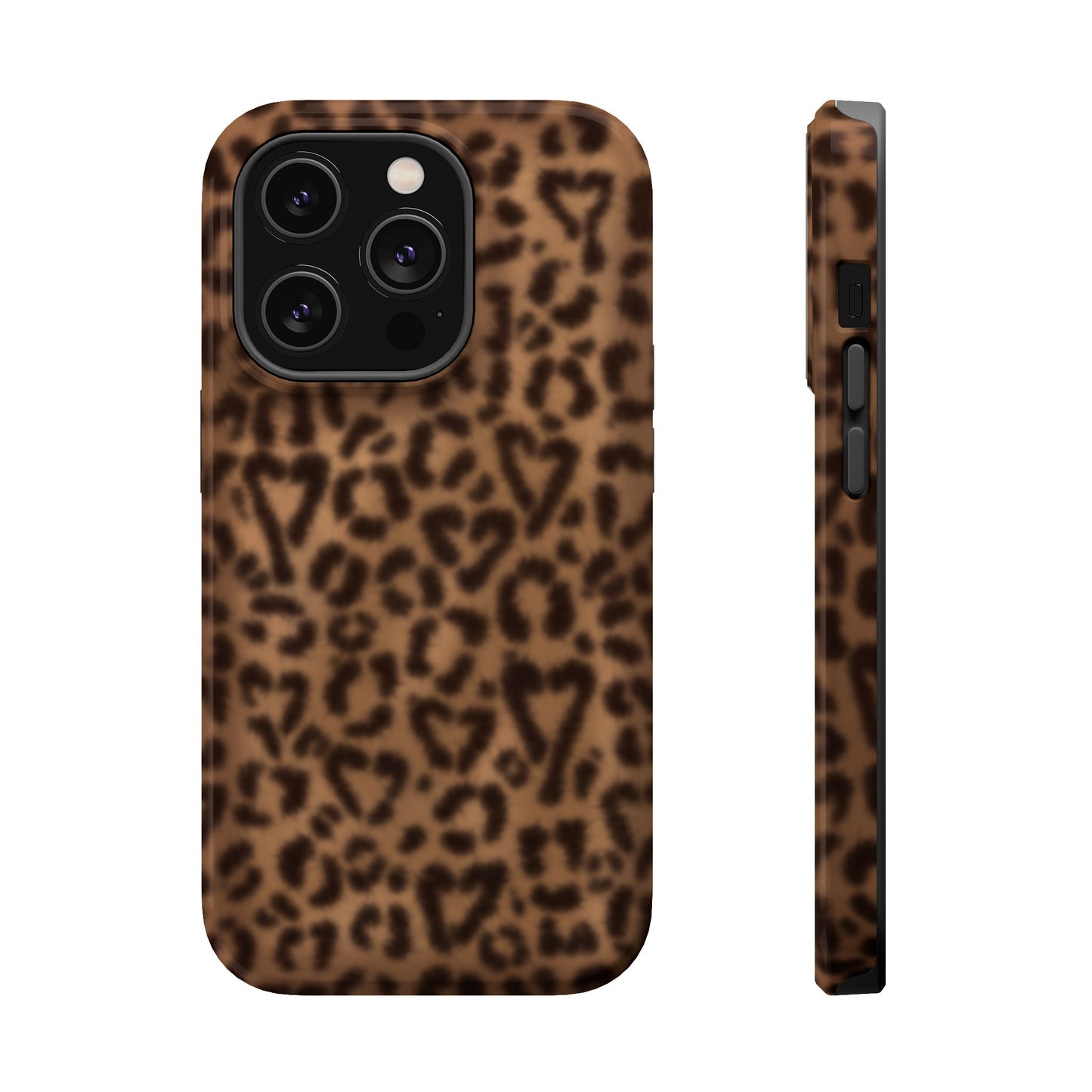 Leopard Hearts MagSafe Phone Case