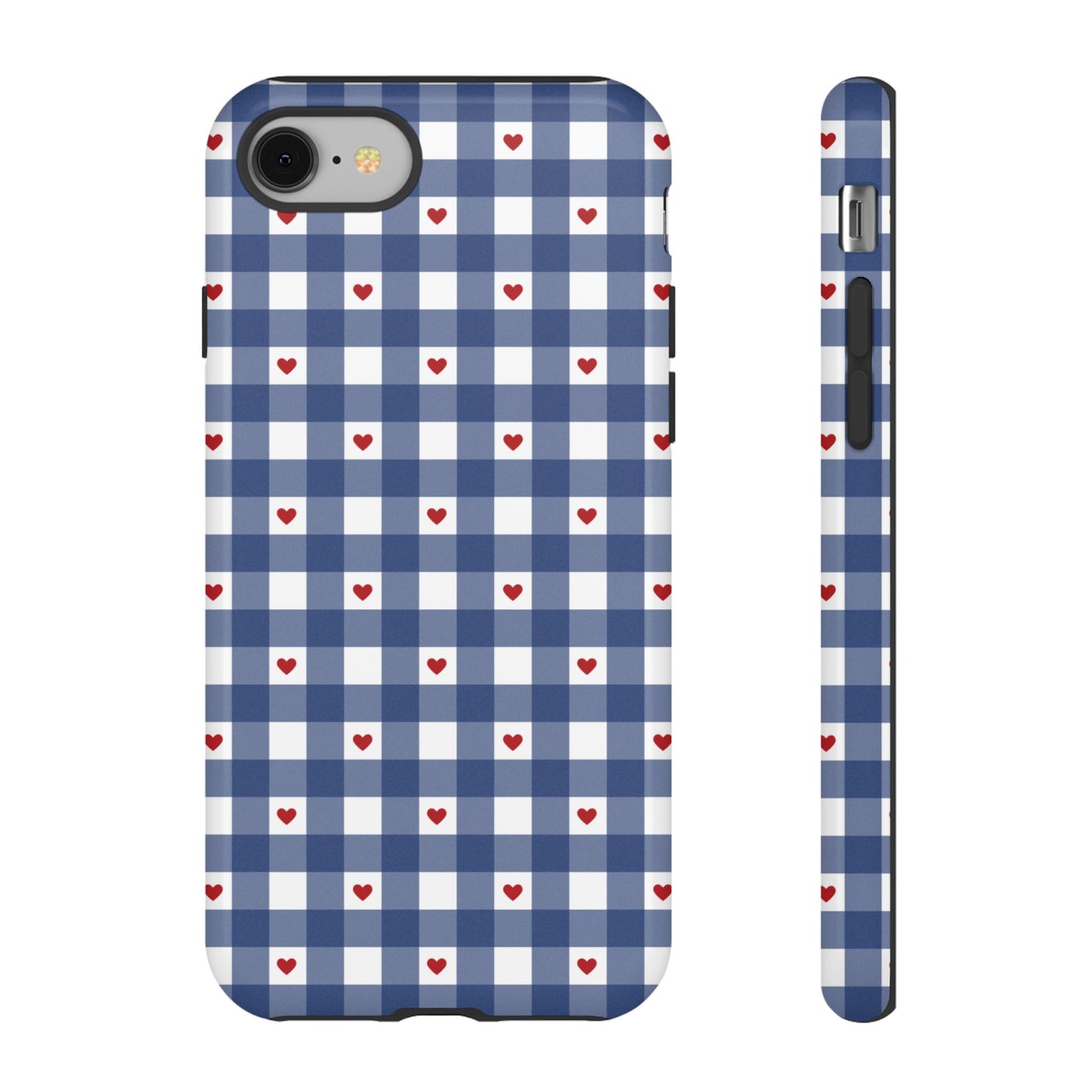 Red Picnic Hearts Gingham Case