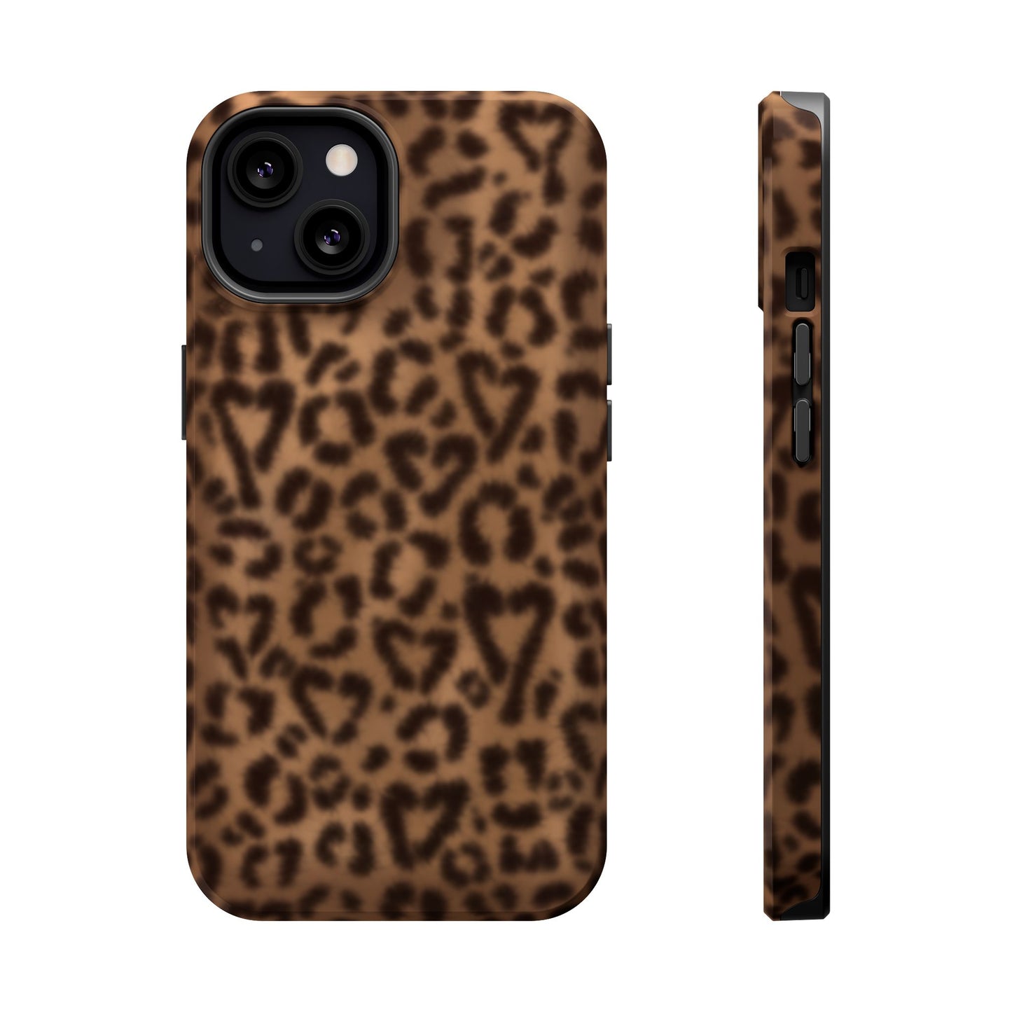 Leopard Hearts MagSafe Phone Case