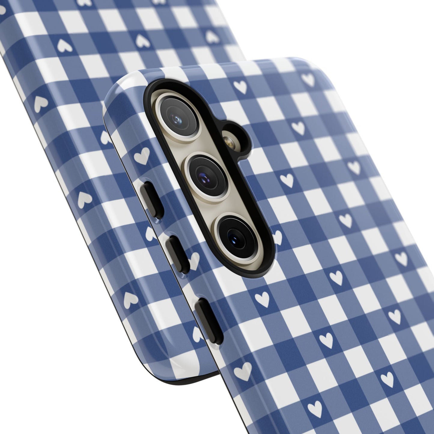 Blue Picnic Hearts Gingham Case