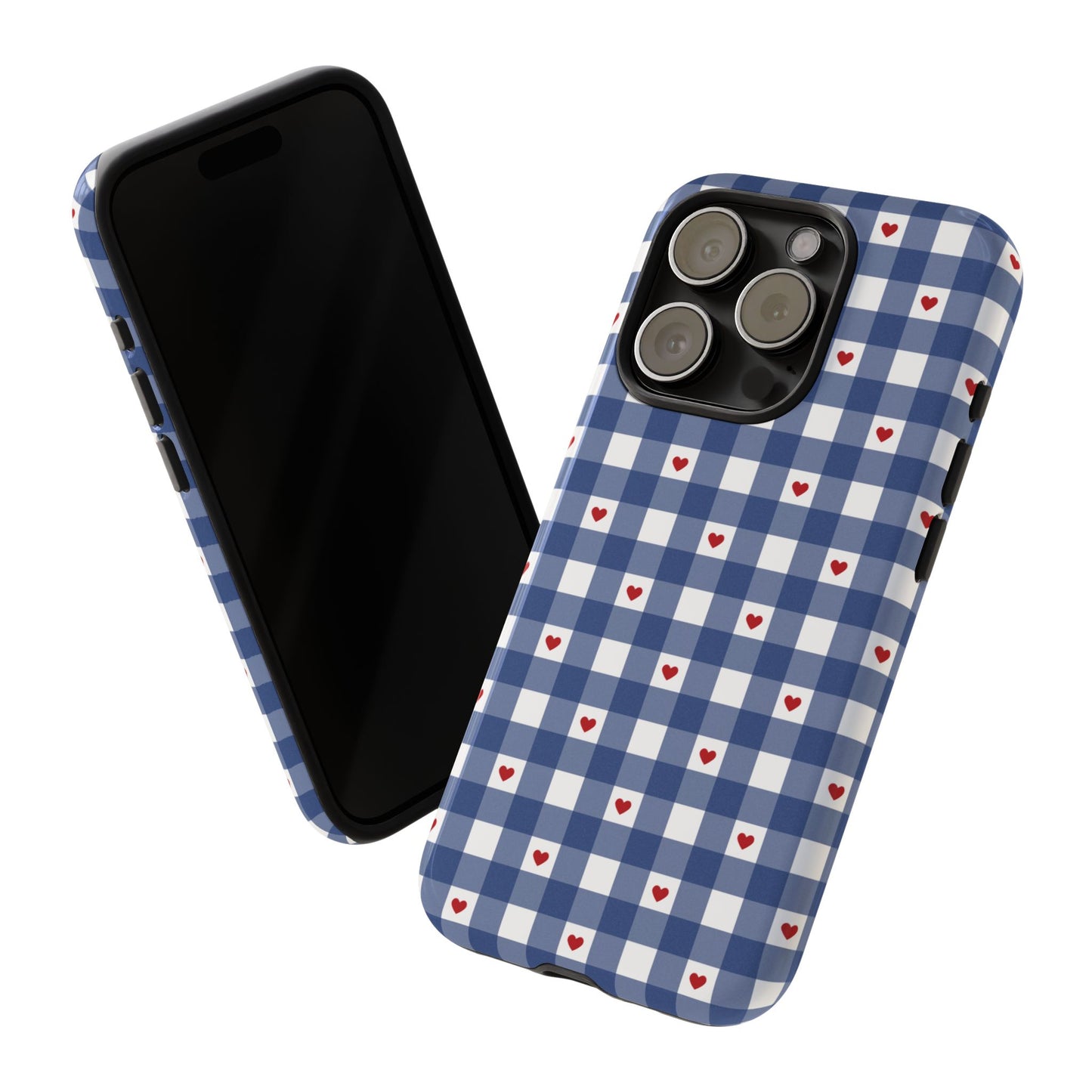 Red Picnic Hearts Gingham Case