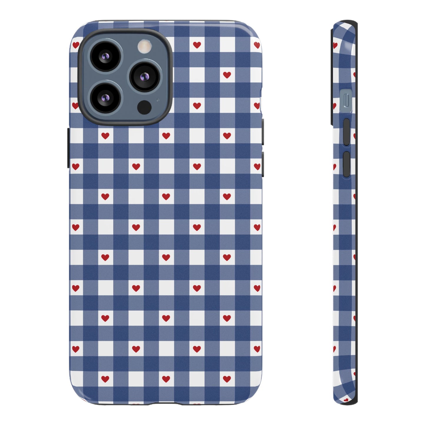 Red Picnic Hearts Gingham Case