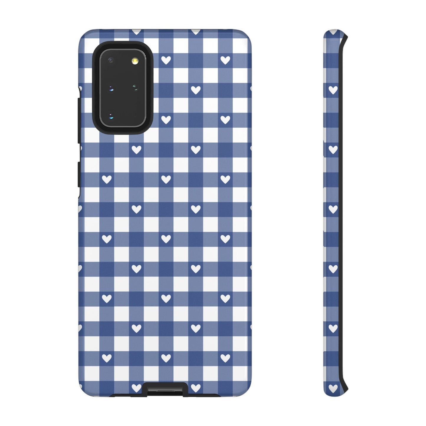 Blue Picnic Hearts Gingham Case