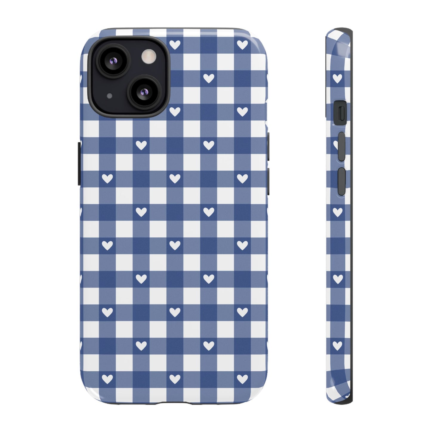 Blue Picnic Hearts Gingham Case