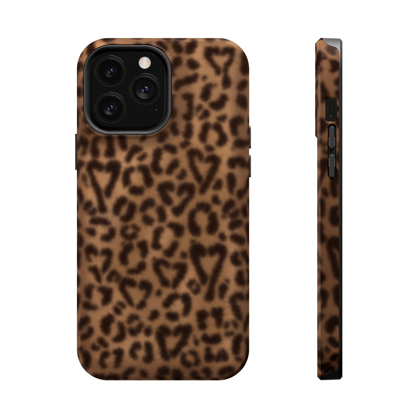 Leopard Hearts MagSafe Phone Case