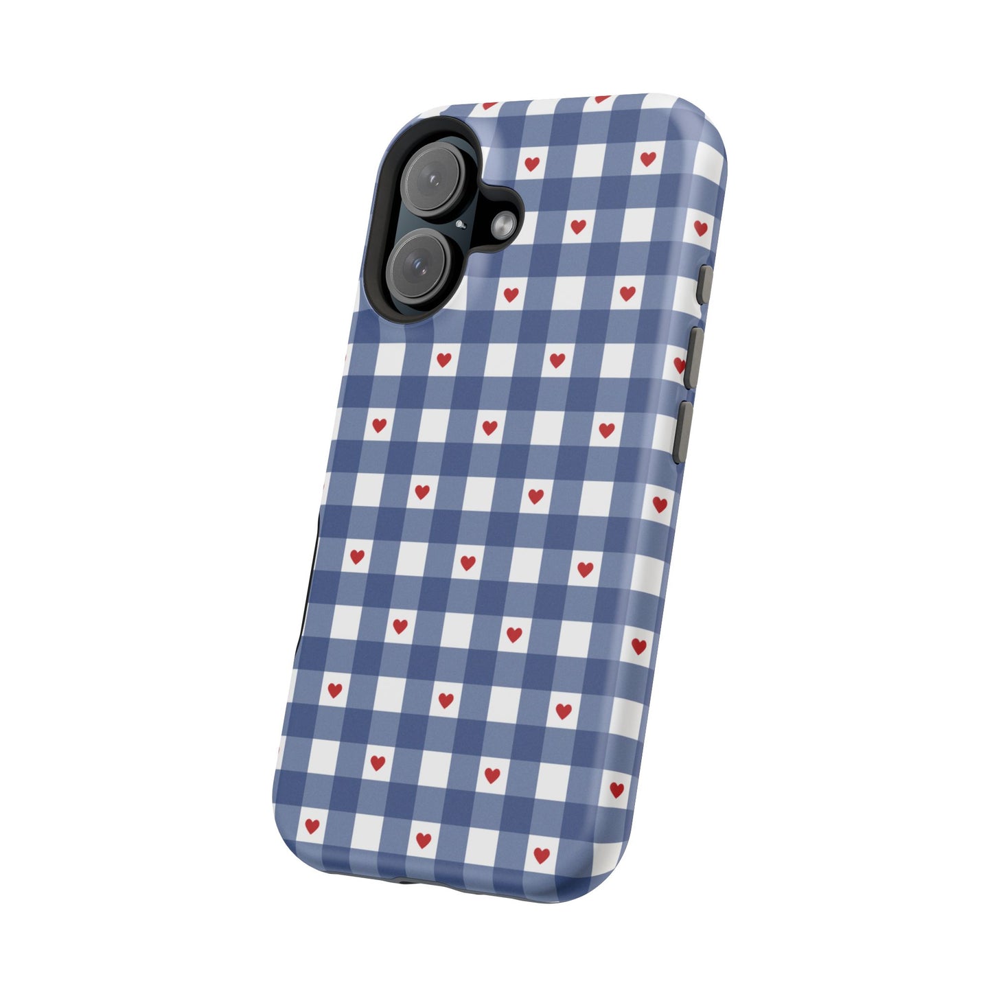 Red Picnic Hearts Gingham MagSafe Case