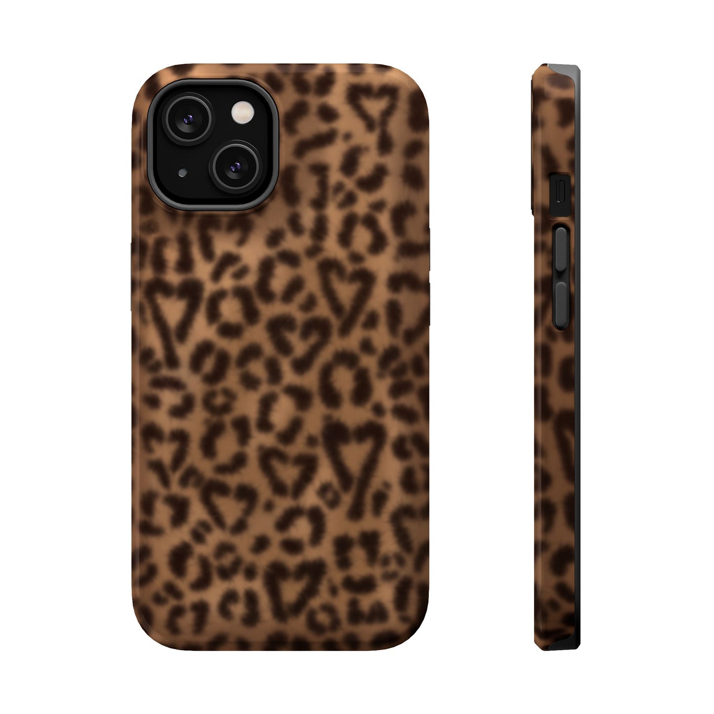 Leopard Hearts MagSafe Phone Case