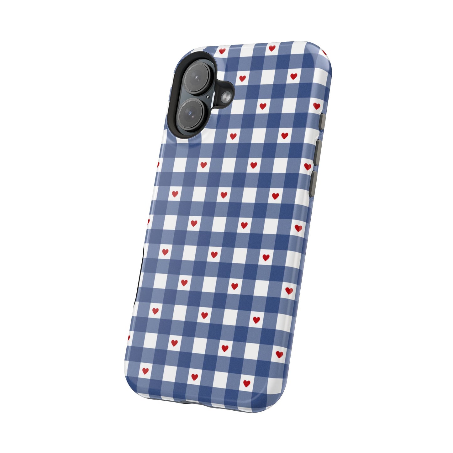 Red Picnic Hearts Gingham MagSafe Case