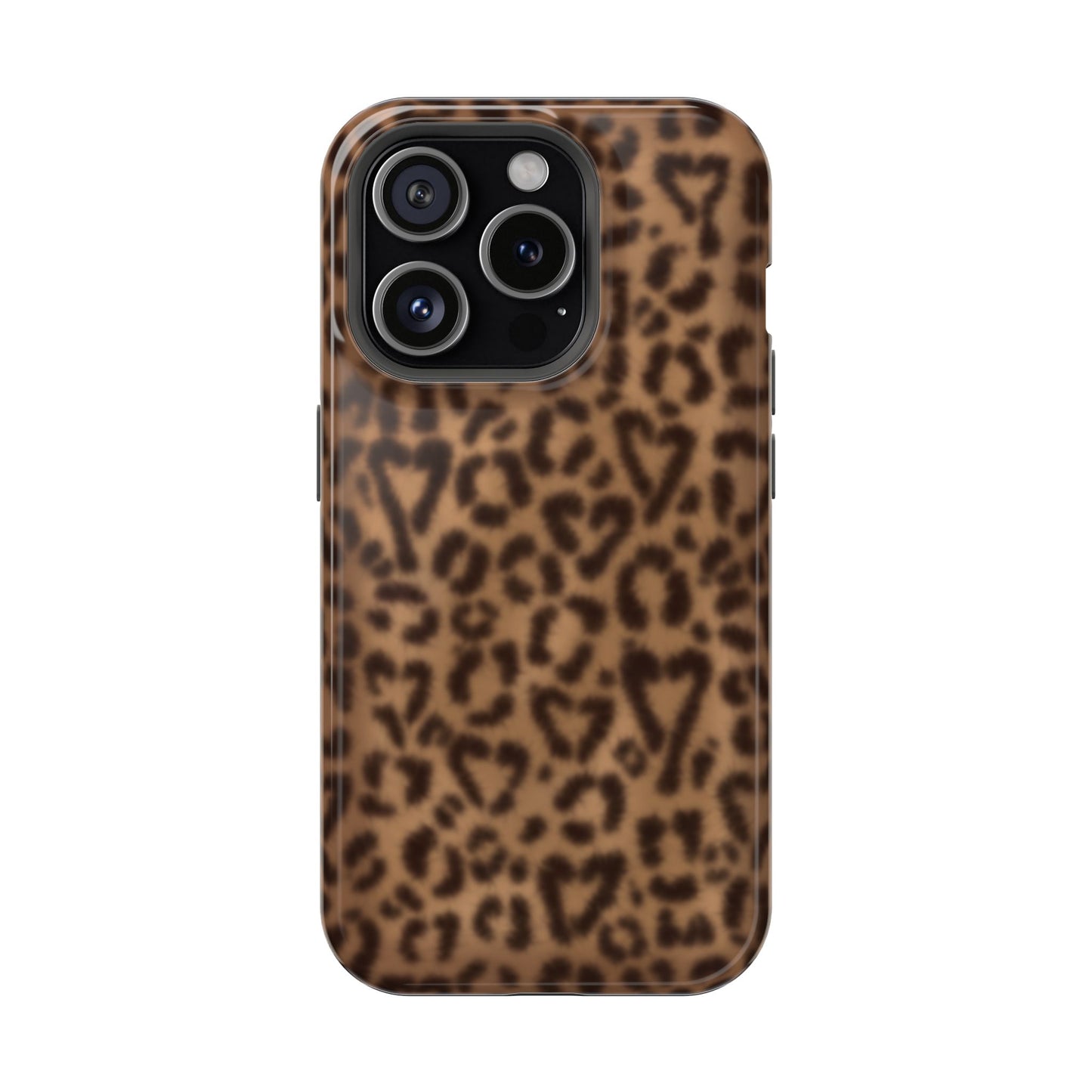 Leopard Hearts MagSafe Phone Case