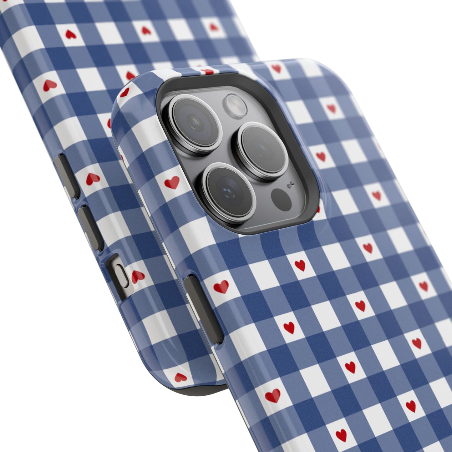 Red Picnic Hearts Gingham MagSafe Case