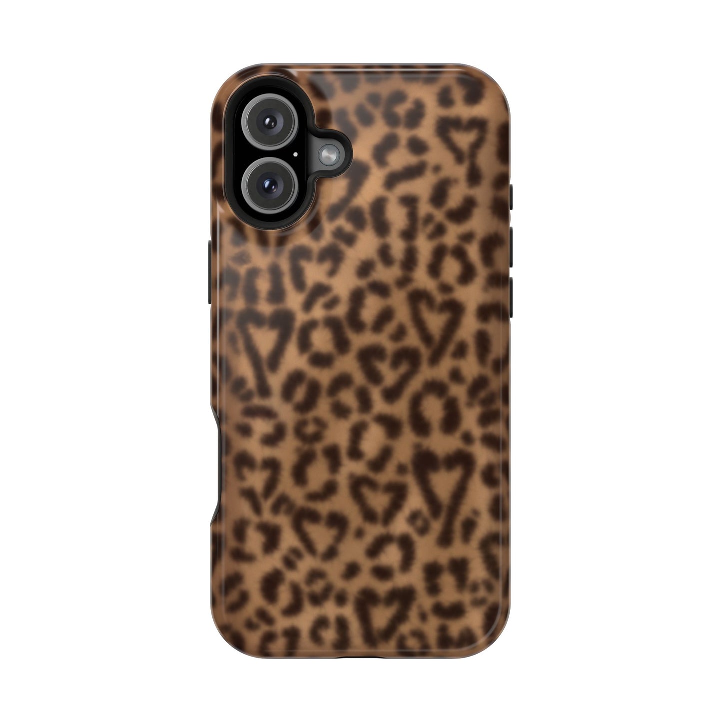 Leopard Hearts MagSafe Phone Case