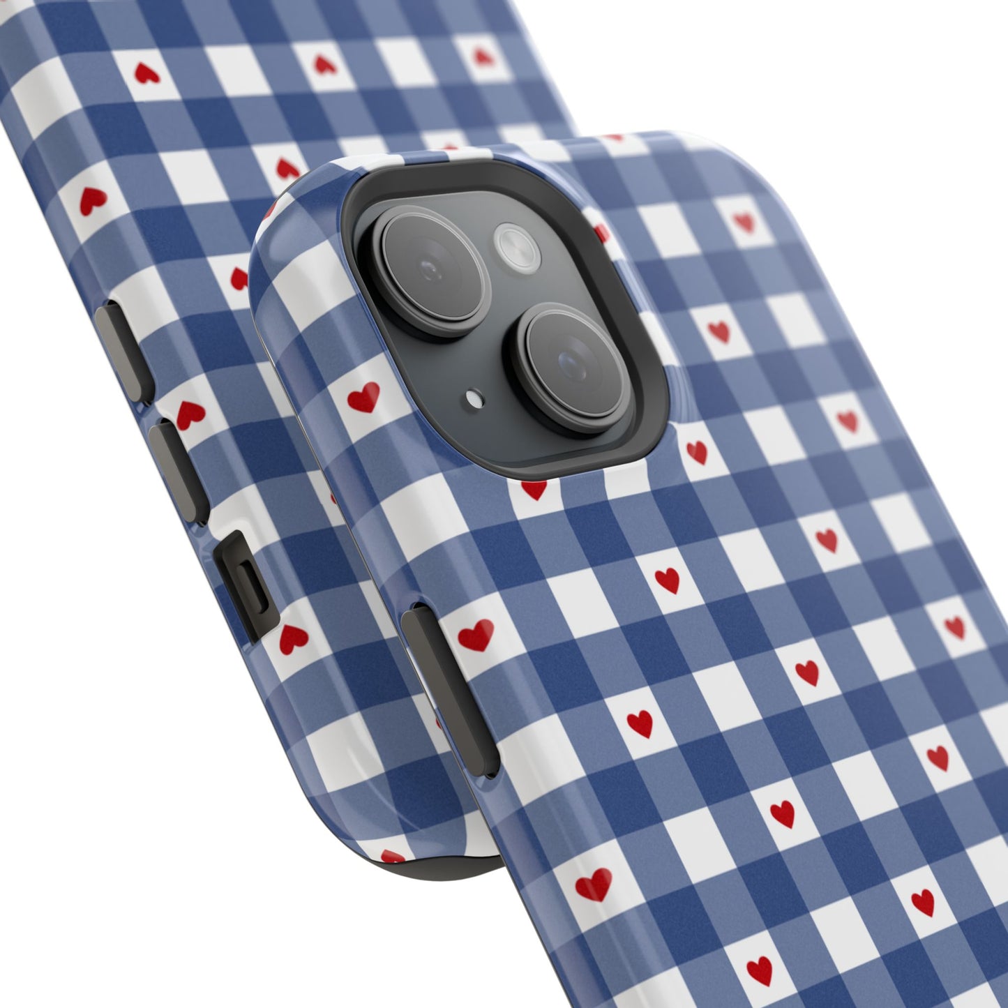 Red Picnic Hearts Gingham MagSafe Case