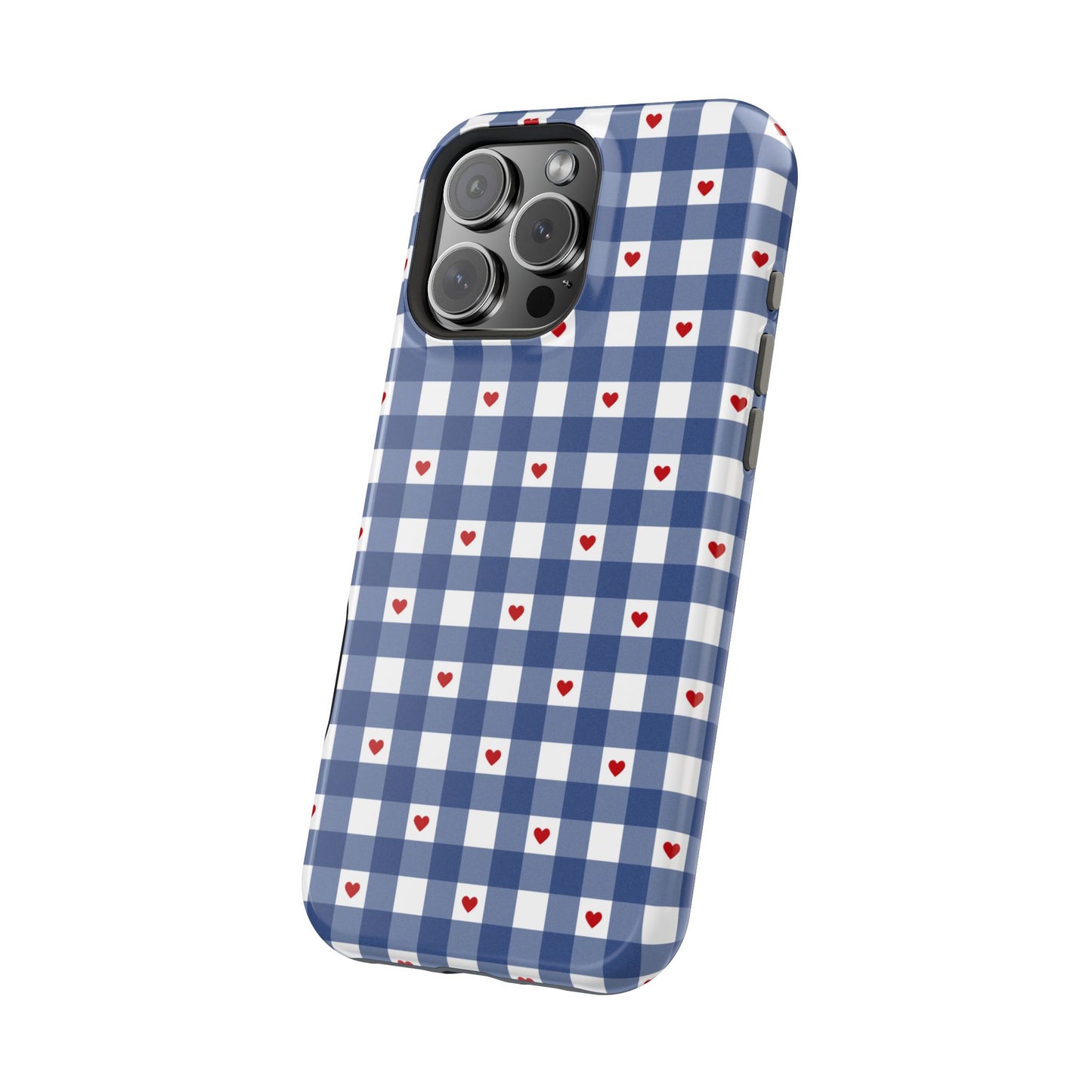 Red Picnic Hearts Gingham MagSafe Case