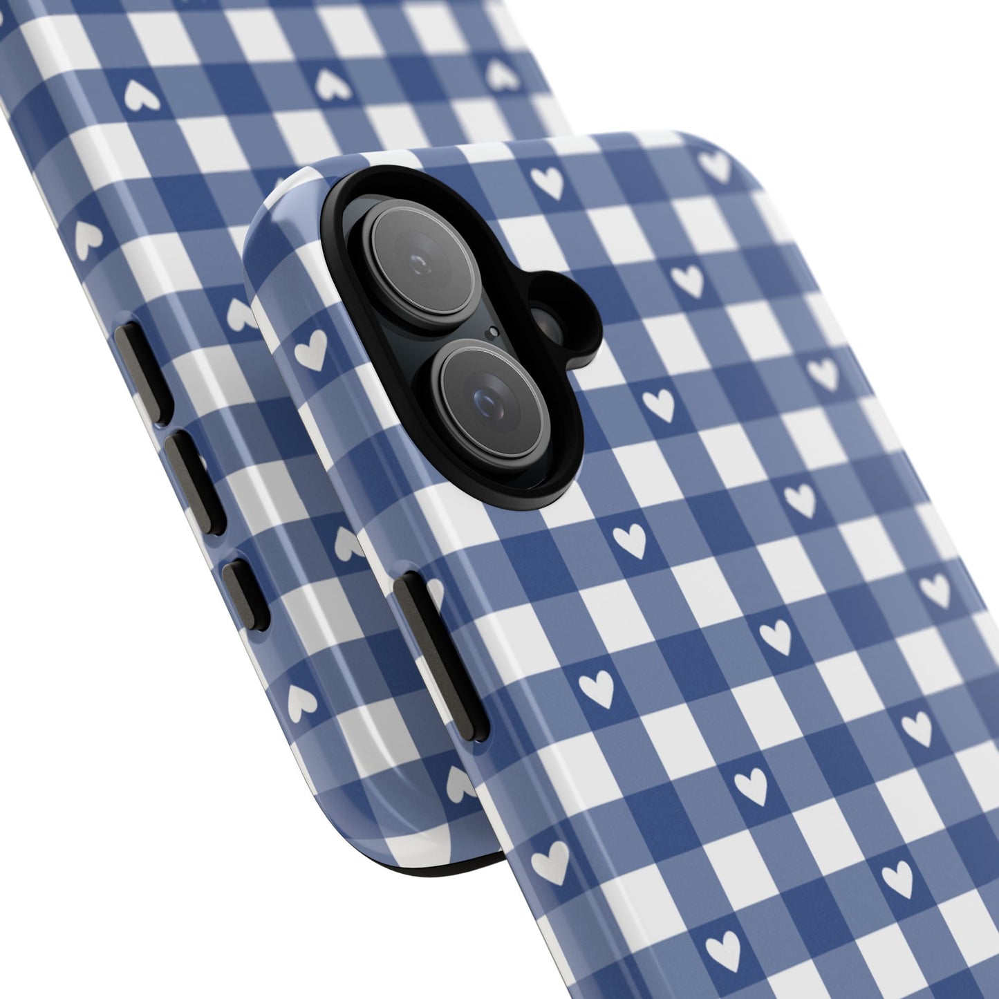 Blue Picnic Hearts Gingham Case