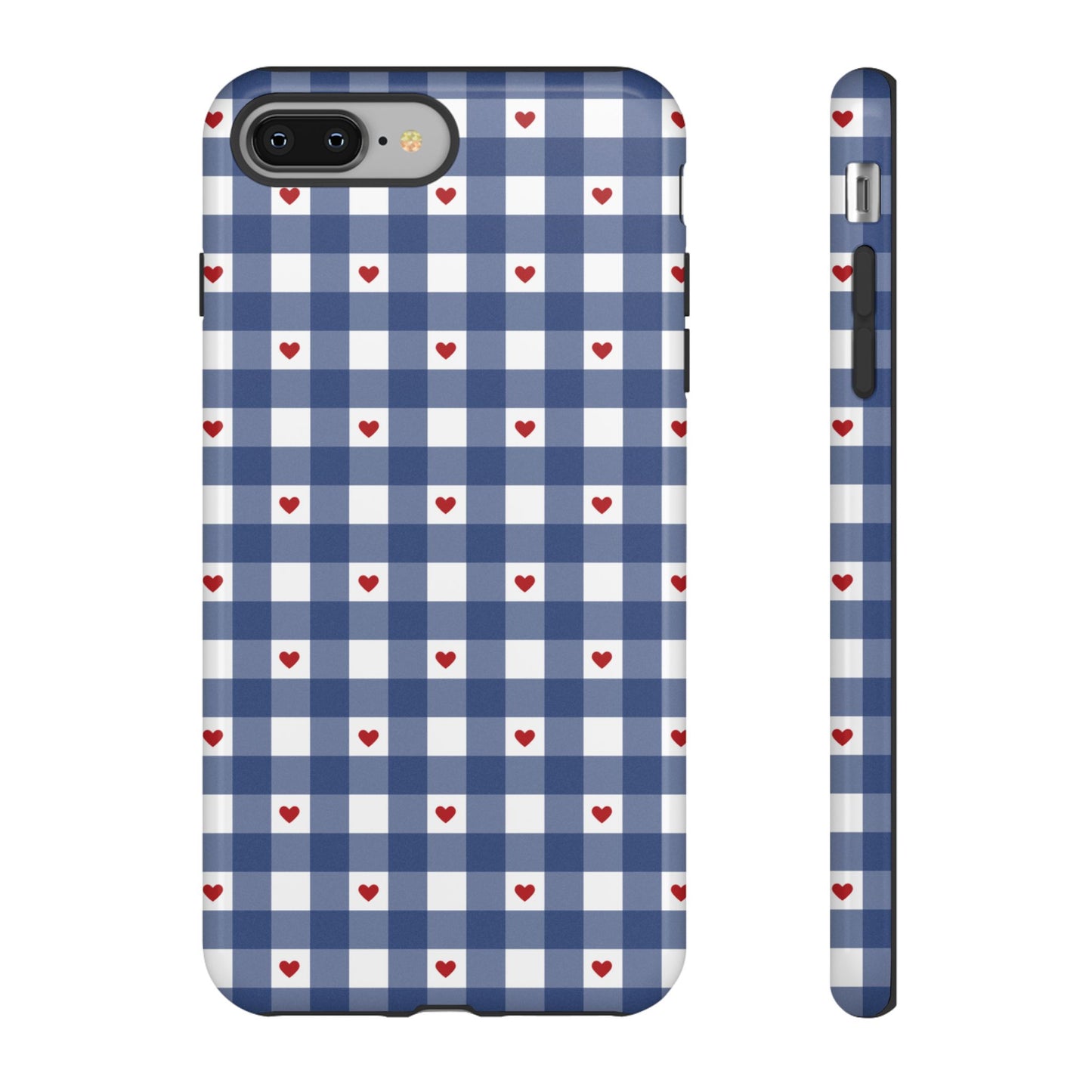 Red Picnic Hearts Gingham Case