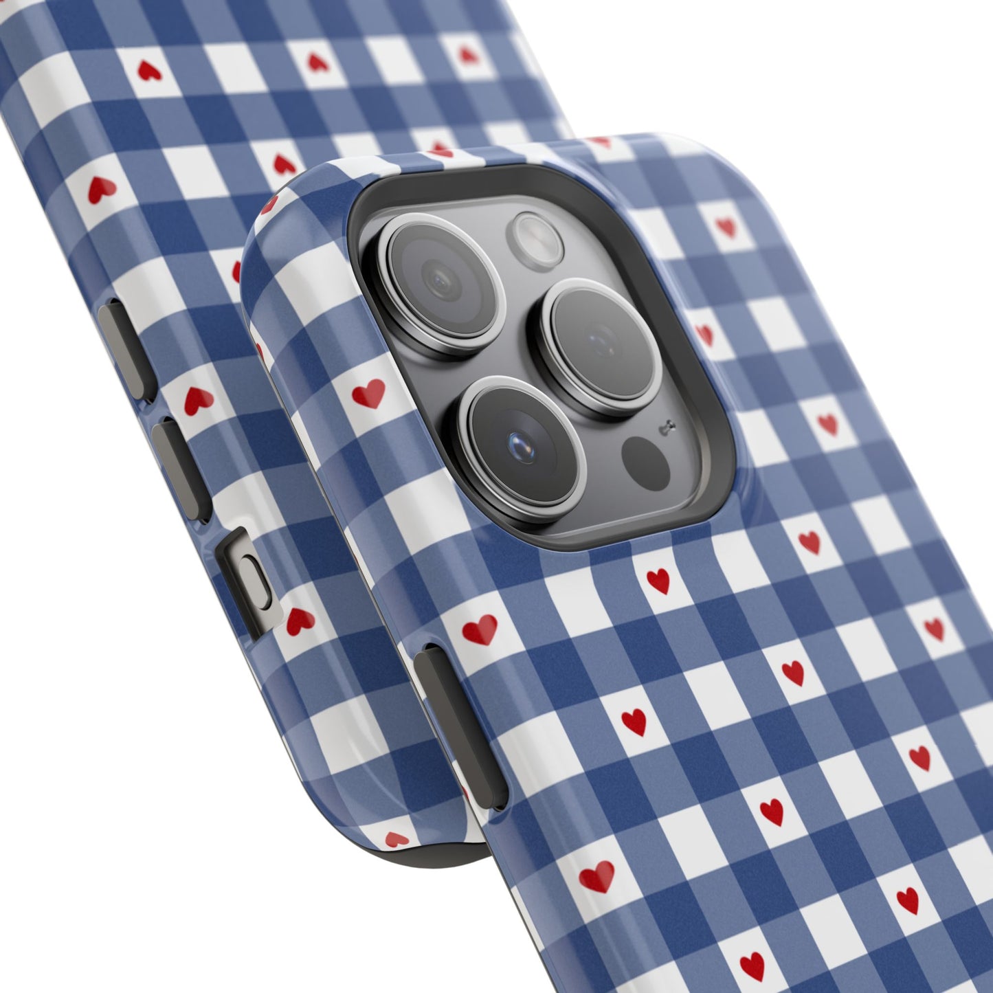 Red Picnic Hearts Gingham MagSafe Case