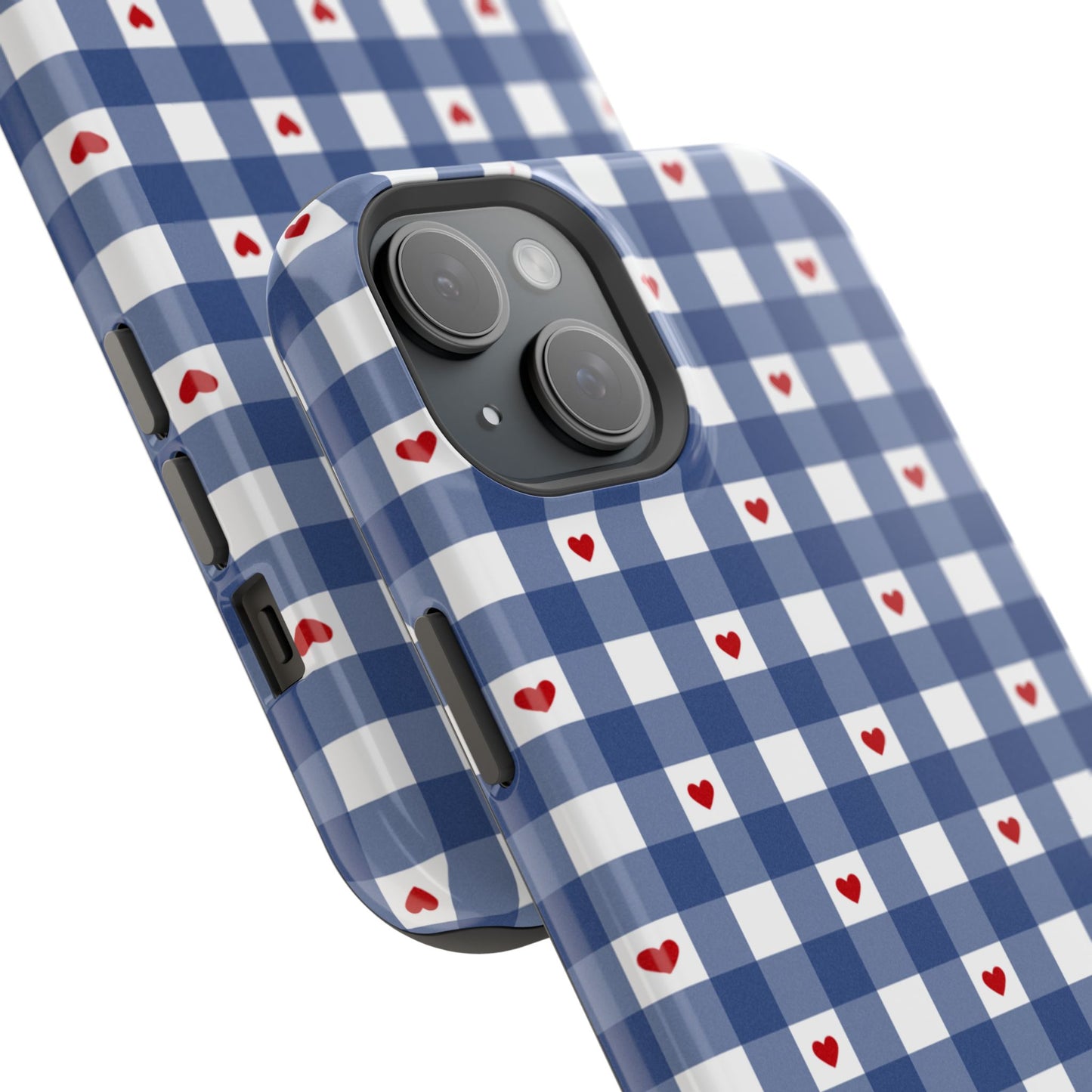 Red Picnic Hearts Gingham MagSafe Case