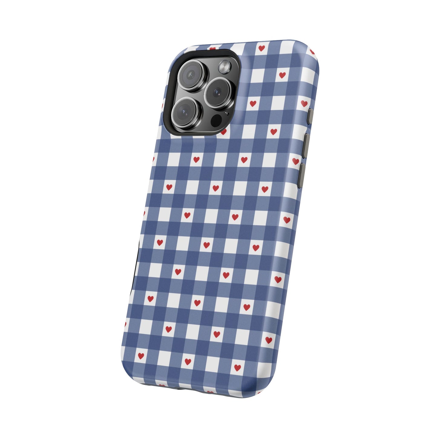 Red Picnic Hearts Gingham MagSafe Case